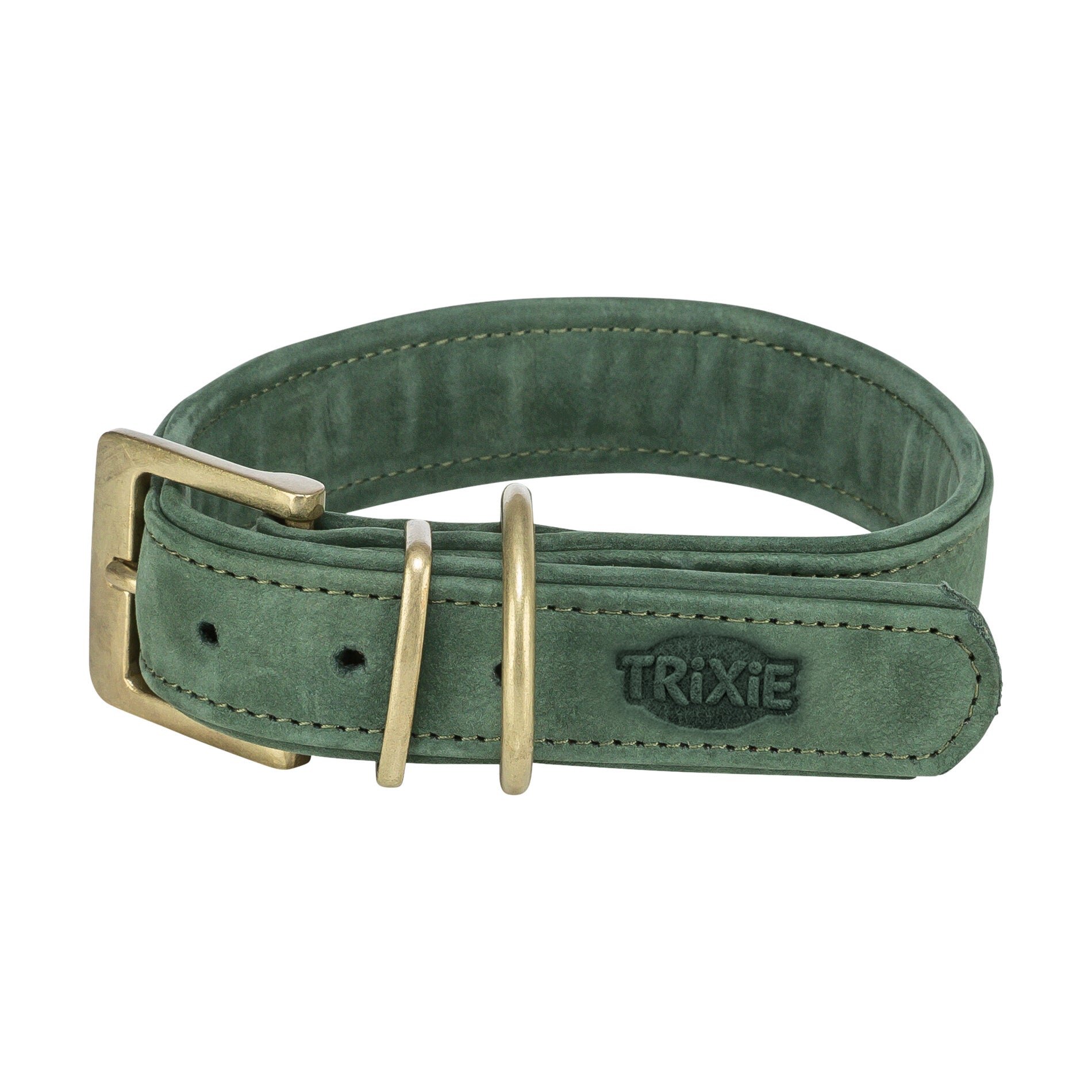 Trixie Halsband Hond Pure Leer Saliegroen TRIXIE DogDepot.nl