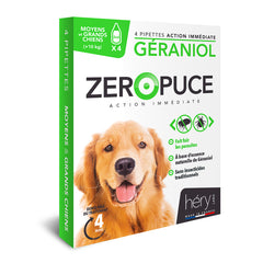 Hery Zeropuce Vlooiendruppels Hond Geraniol Zonder Chemicalien HERY DogDepot.nl