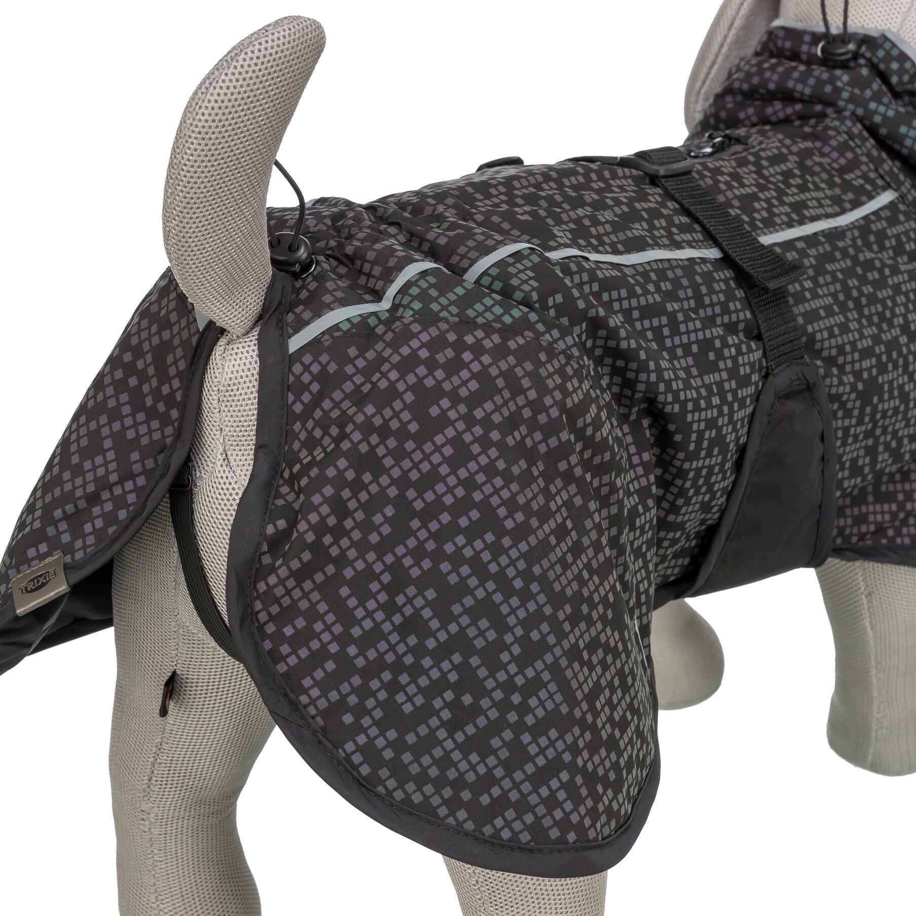 Trixie Hondenjas Limoux Reflect Zwart / Grijs