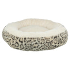 Trixie Hondenmand Leo Soft Rond Pluche Creme / Panterprint TRIXIE DogDepot.nl
