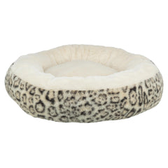 Trixie Hondenmand Leo Soft Rond Pluche Creme / Panterprint TRIXIE DogDepot.nl