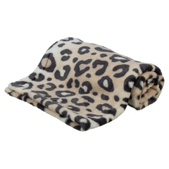 Trixie Hondendeken Leo Soft Pluche Creme / Panterprint TRIXIE DogDepot.nl