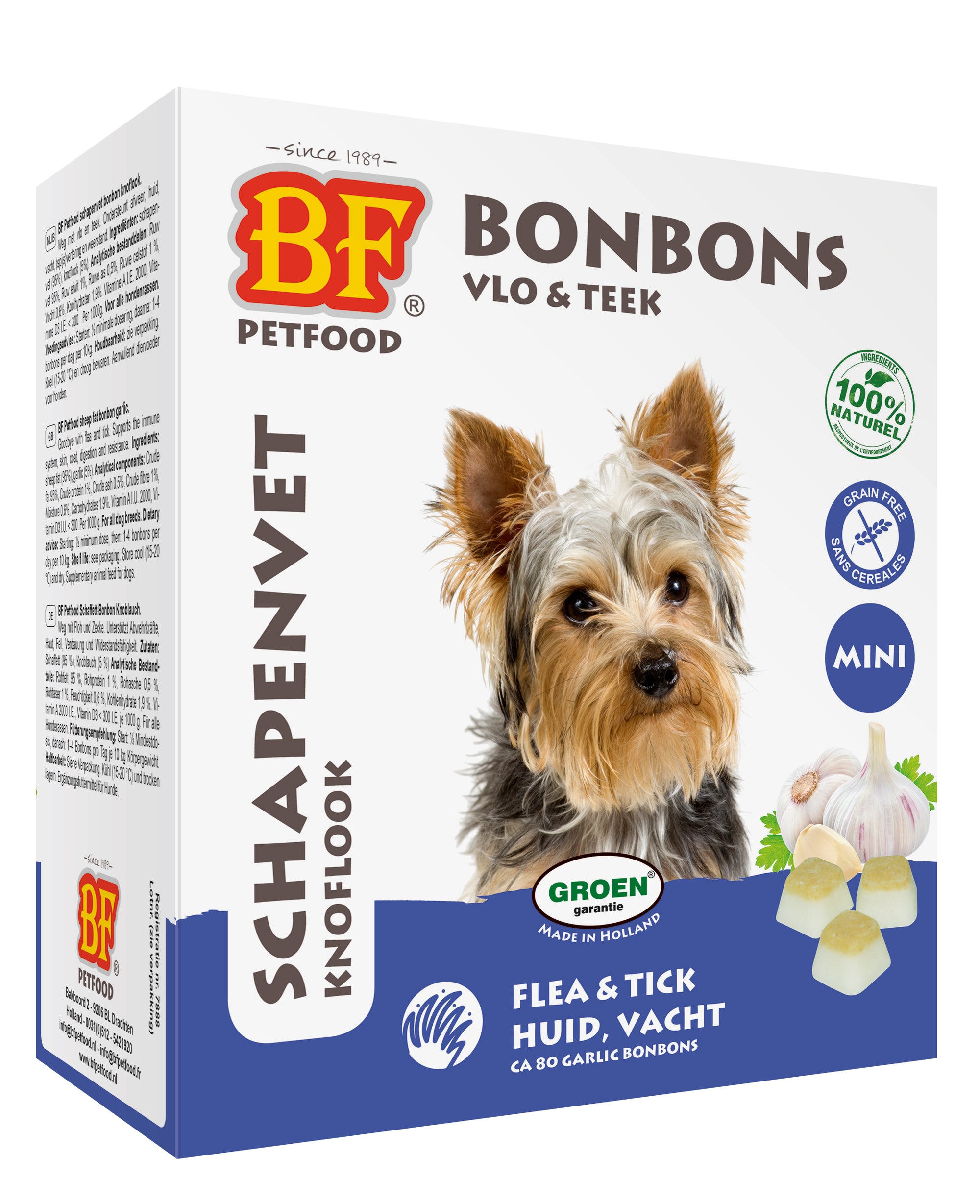 Bf Petfood Schapenvet Mini Bonbons Knoflook BF PETFOOD DogDepot.nl