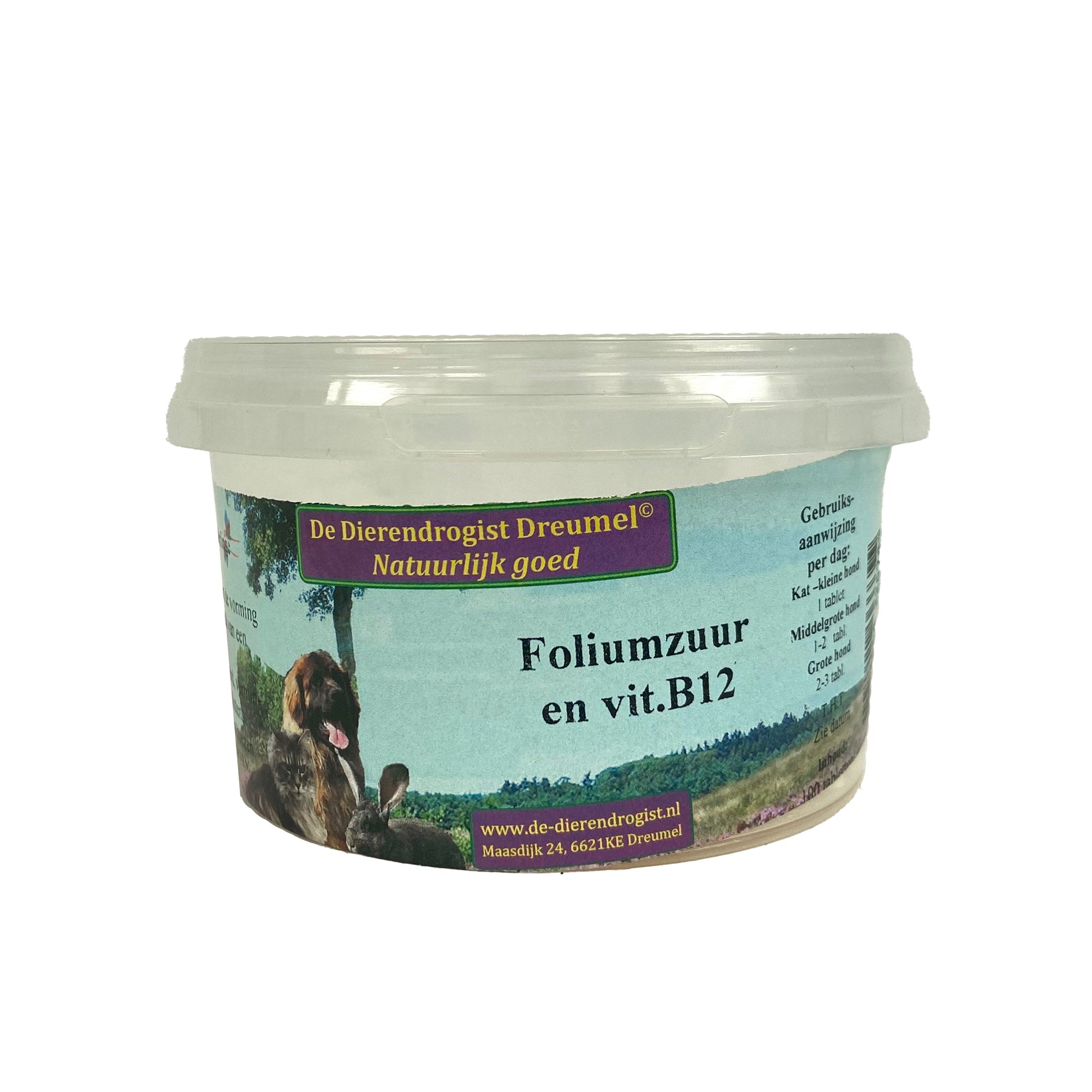 Dierendrogist Foliumzuur Vitamine B12 DIERENDROGIST DogDepot.nl