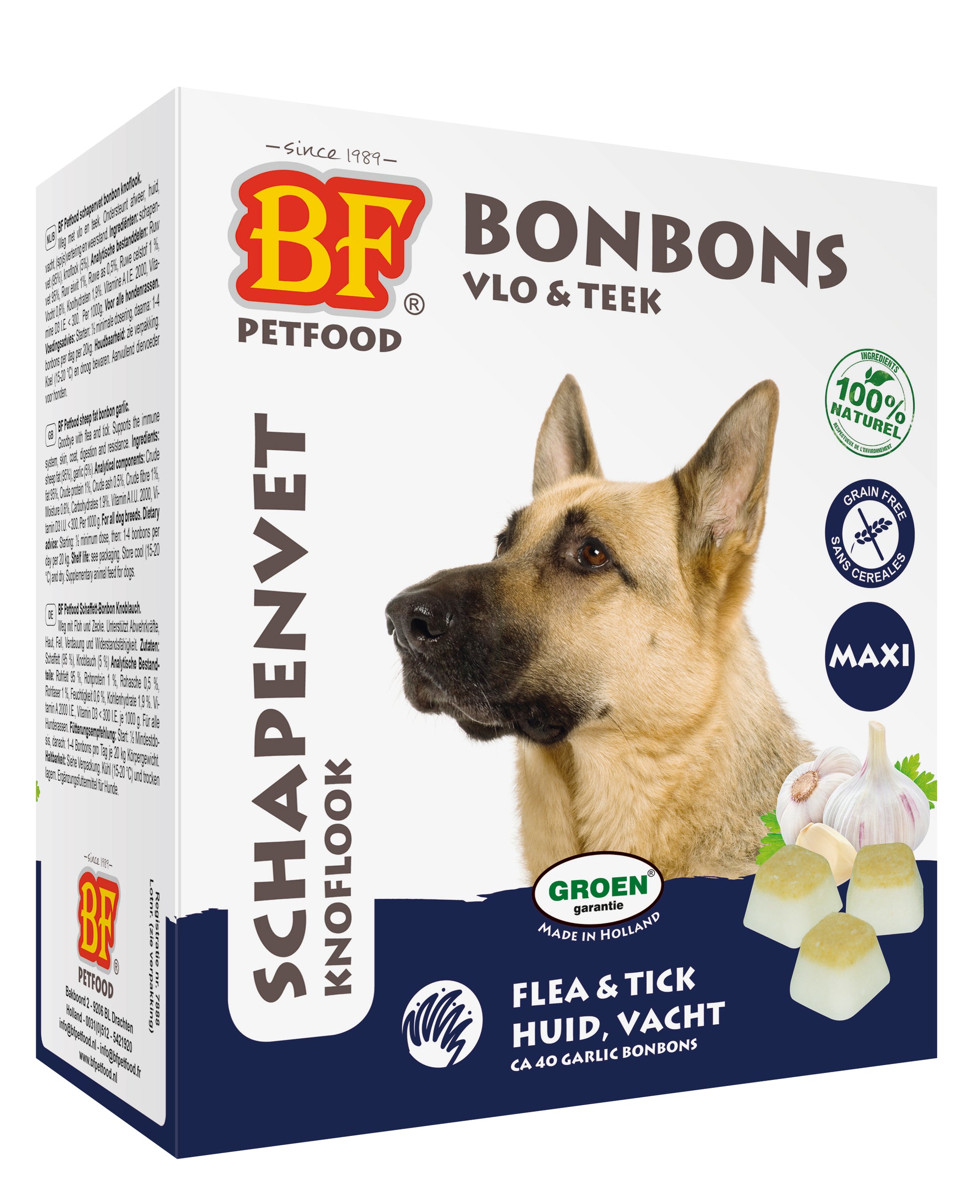 Bf Petfood Schapenvet Maxi Bonbons Knoflook BF PETFOOD DogDepot.nl