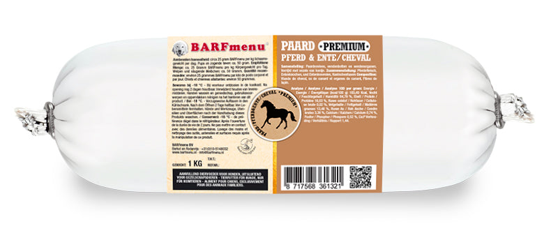 Barfmenu Paard Premium Hondenvoer BARFMENU DogDepot.nl